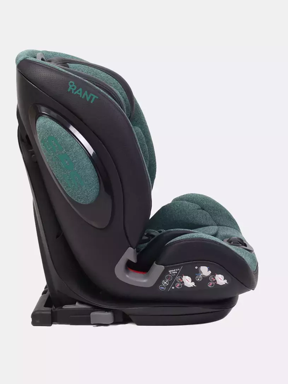 Автокресло BH012319i "iQ" isofix Genius Line группа 1-2-3  (9-36 кг) Malachite