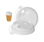 Крышка PP со съемным питейником d=80мм, белая (50 шт.)