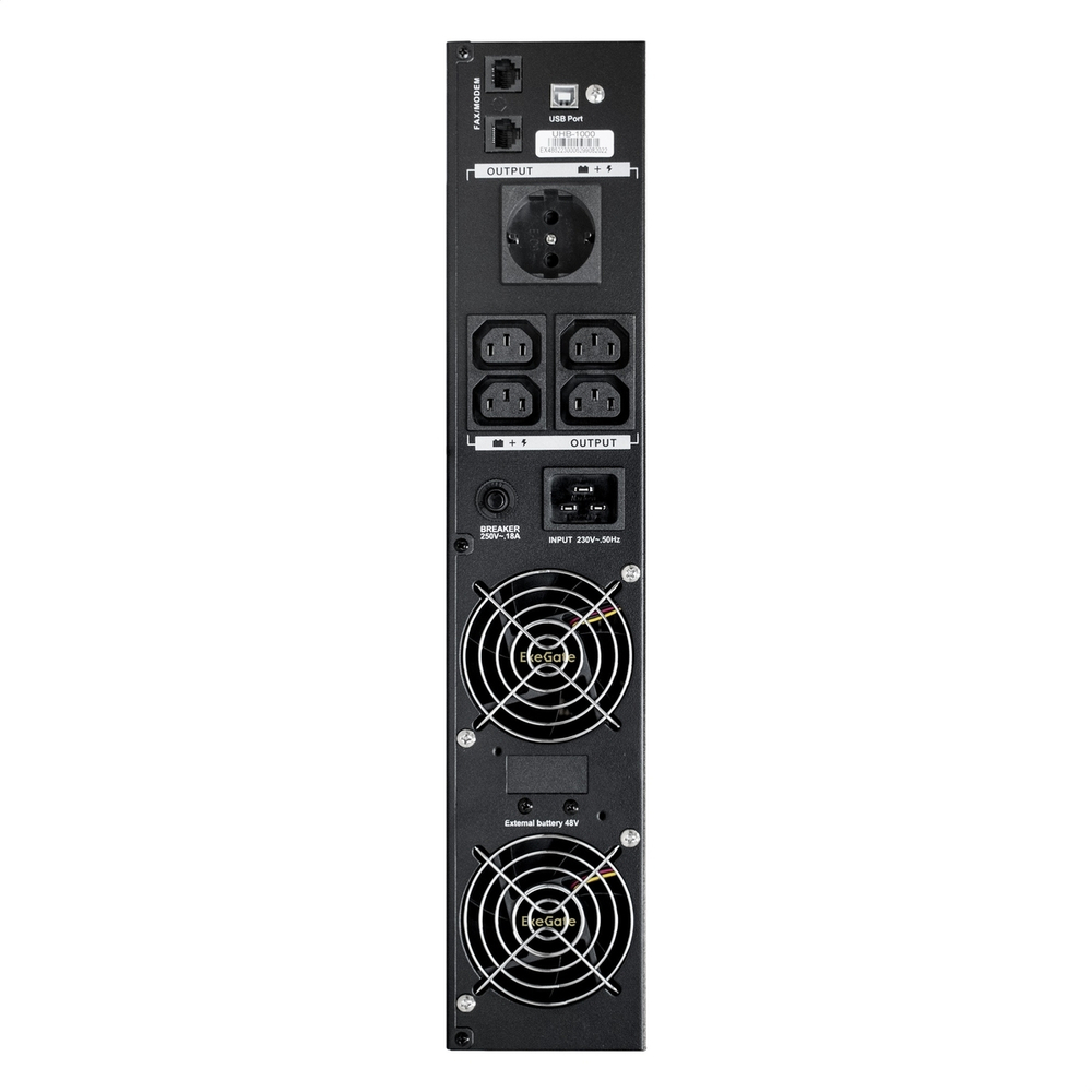 Источник бесперебойного питания  Exegate SinePower UHB-1000.LCD.AVR.1SH.4C13.RJ.USB.2U