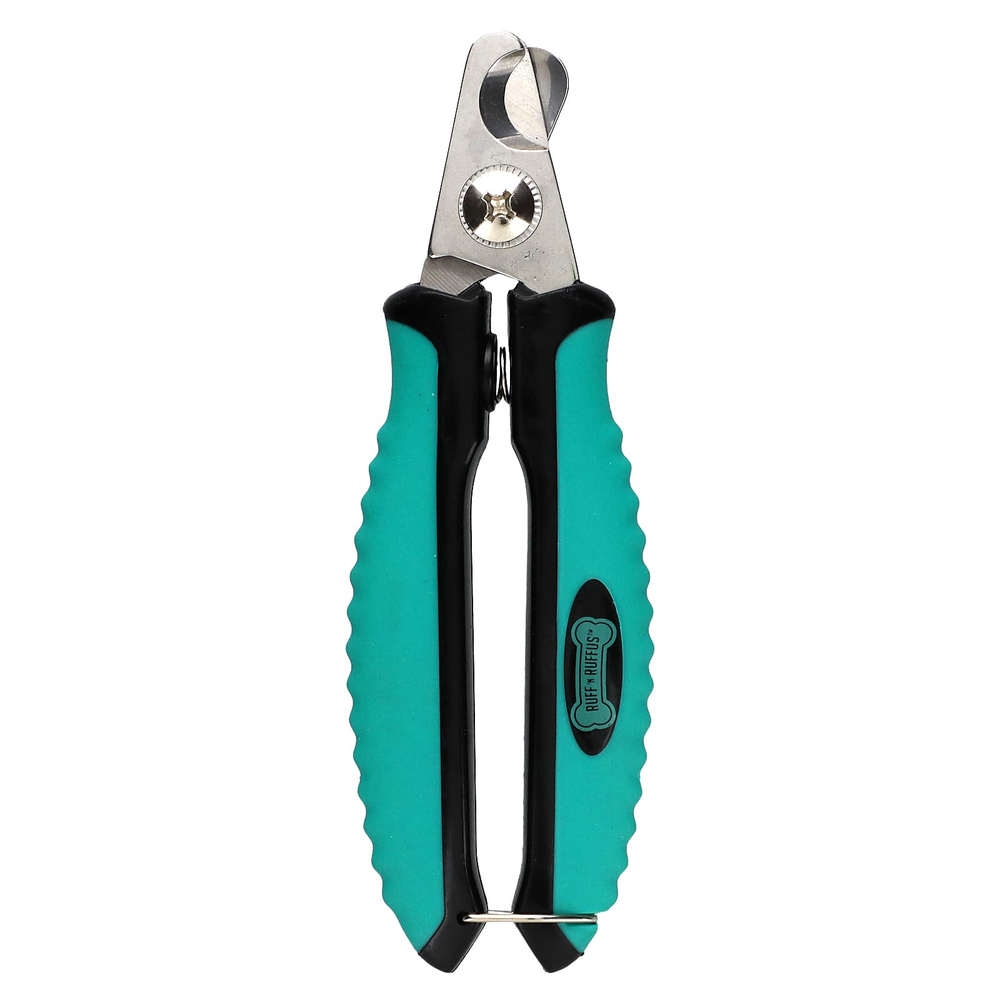 Ruff 'N Ruffus, Набор для ухода за кошками и собаками, щетка для расчесывания волос и кусачки для ногтей, цвет морской волны, 1 щетка для расчесывания, 1 кусачка для ногтей