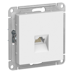 ATLASDESIGN РОЗЕТКА компьютерная RJ45, кат. 6A, механизм, БЕЛЫЙ ATN000186