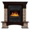 Портал Firelight Forte Wood Classic камень коричневый, шпон темный дуб — (1)