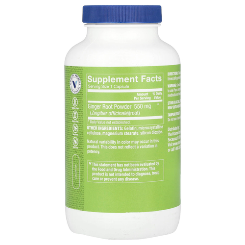 The Vitamin Shoppe, Корень имбиря, 550 мг, 300 капсул