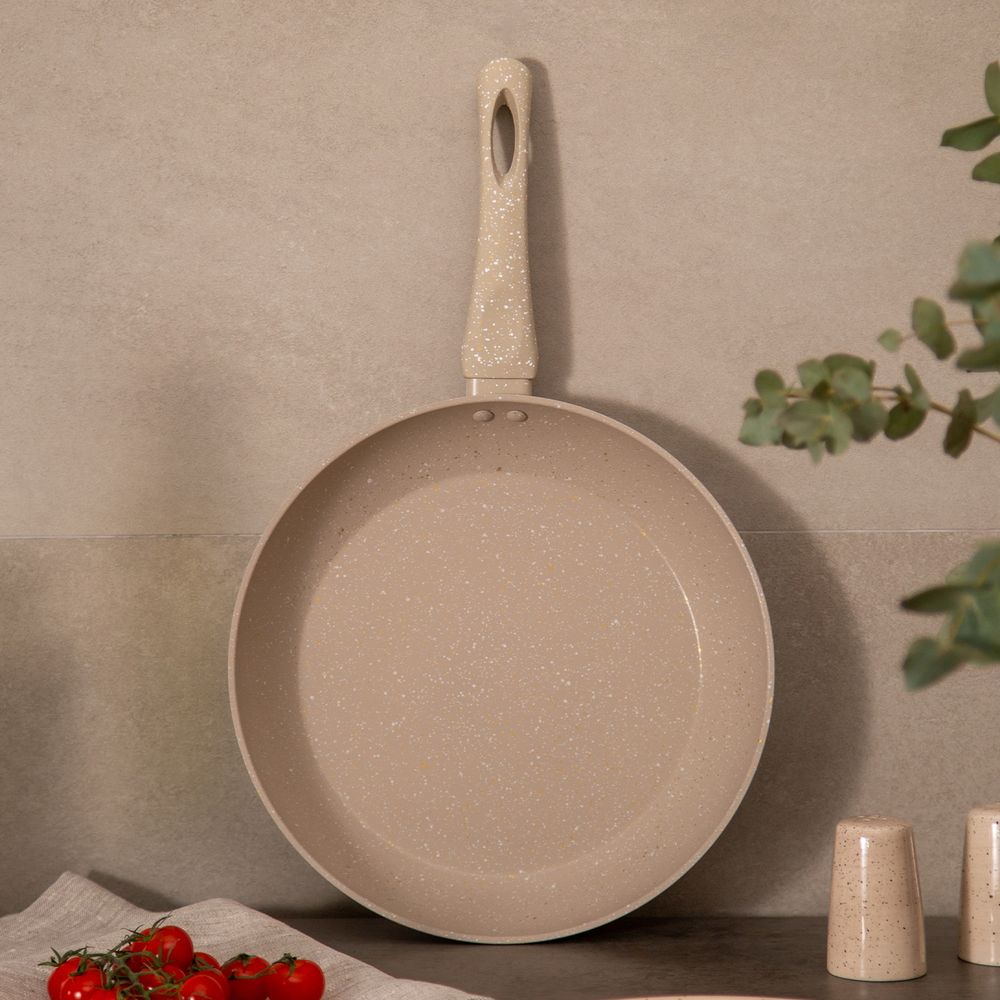 СКОВОРОДА AGNESS С АНТИПРИГАРНЫМ ПОКРЫТИЕМ "LATTE", 28Х5,5СМ