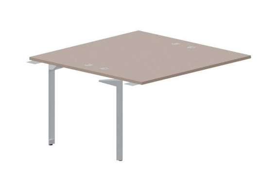 Составной стол на 2 рабочих места 138х136,6х75см (4 громмета) - приставной элемент