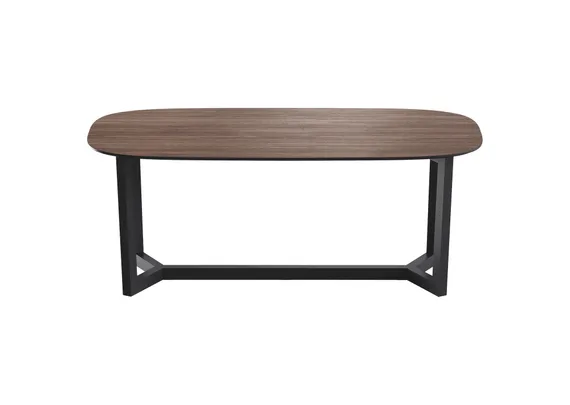 Стол обеденный Cross 2 200*95 см (орех, черный)