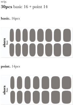 ohora Gel Nail Sticker N Tint Black - наклейки для ногтей, 1 шт.