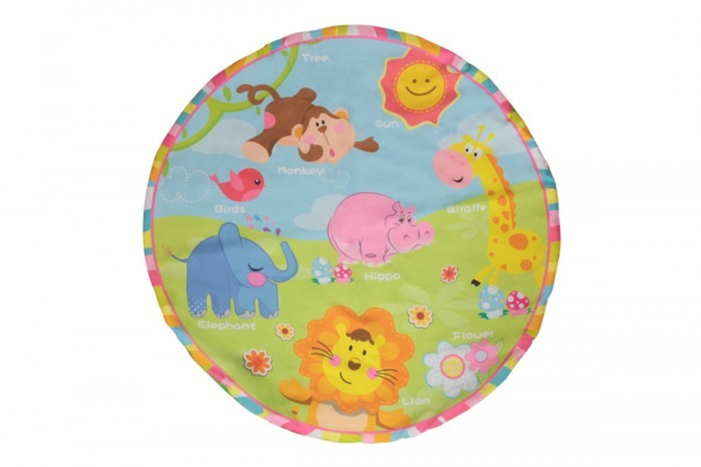 Развивающий коврик "Летняя полянка", игрушки, зеркало