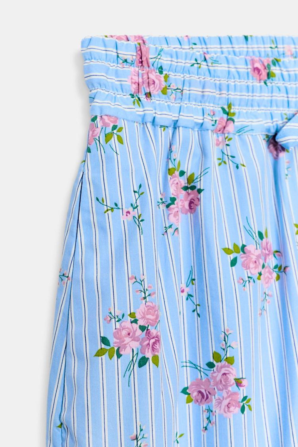 ZARA ШОРТЫ В ПОЛОСКУ С КРУЖЕВОМ, ПОЛОСКИ