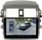 Магнитола для Toyota Corolla 150 2006-2013 (рамка тип 2) - FarCar BX063-2M-360 монитор 9.5" 2K QLED на Android 13, 6Гб+128Гб, CarPlay, 4G SIM-слот, 4 камеры в комплекте