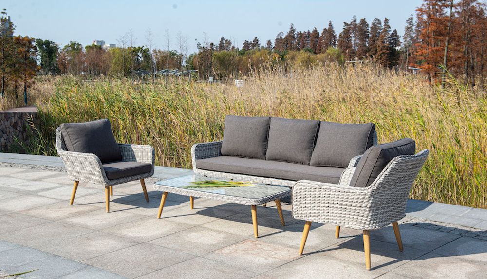 "Прованс" кресло из искусственного ротанга, цвет бежевый