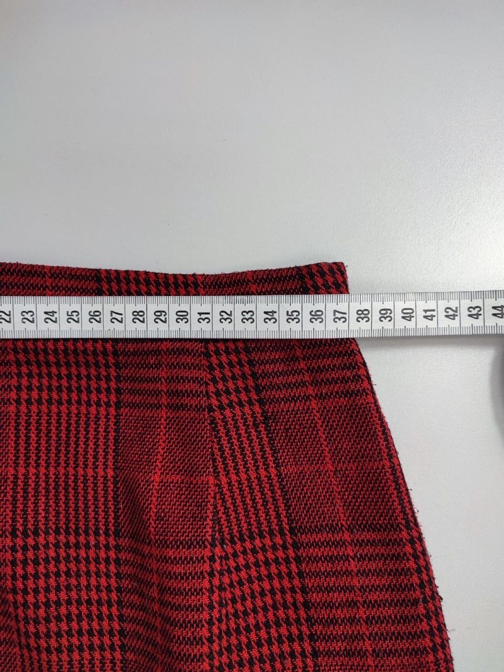 Юбка красная в клетку 46 размер