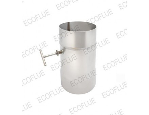 Шибер поворотный 115 мм нерж. (AISI 409-1 мм), ECOFLUE