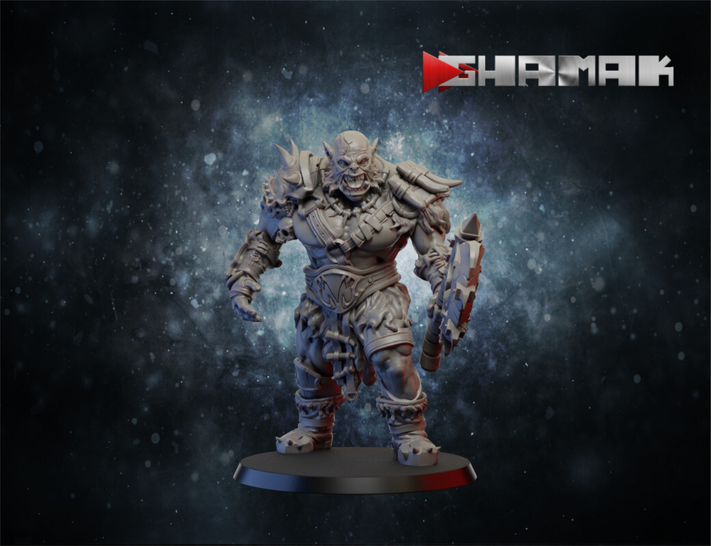Grand Alliance Destruction Orruk Warclans Orcs Greenskins Грозный Орк-воитель №1 миниатюра для dnd, днд, pathfinder, фентези, Настольная игра, НРИ, Варгейм, РПГ