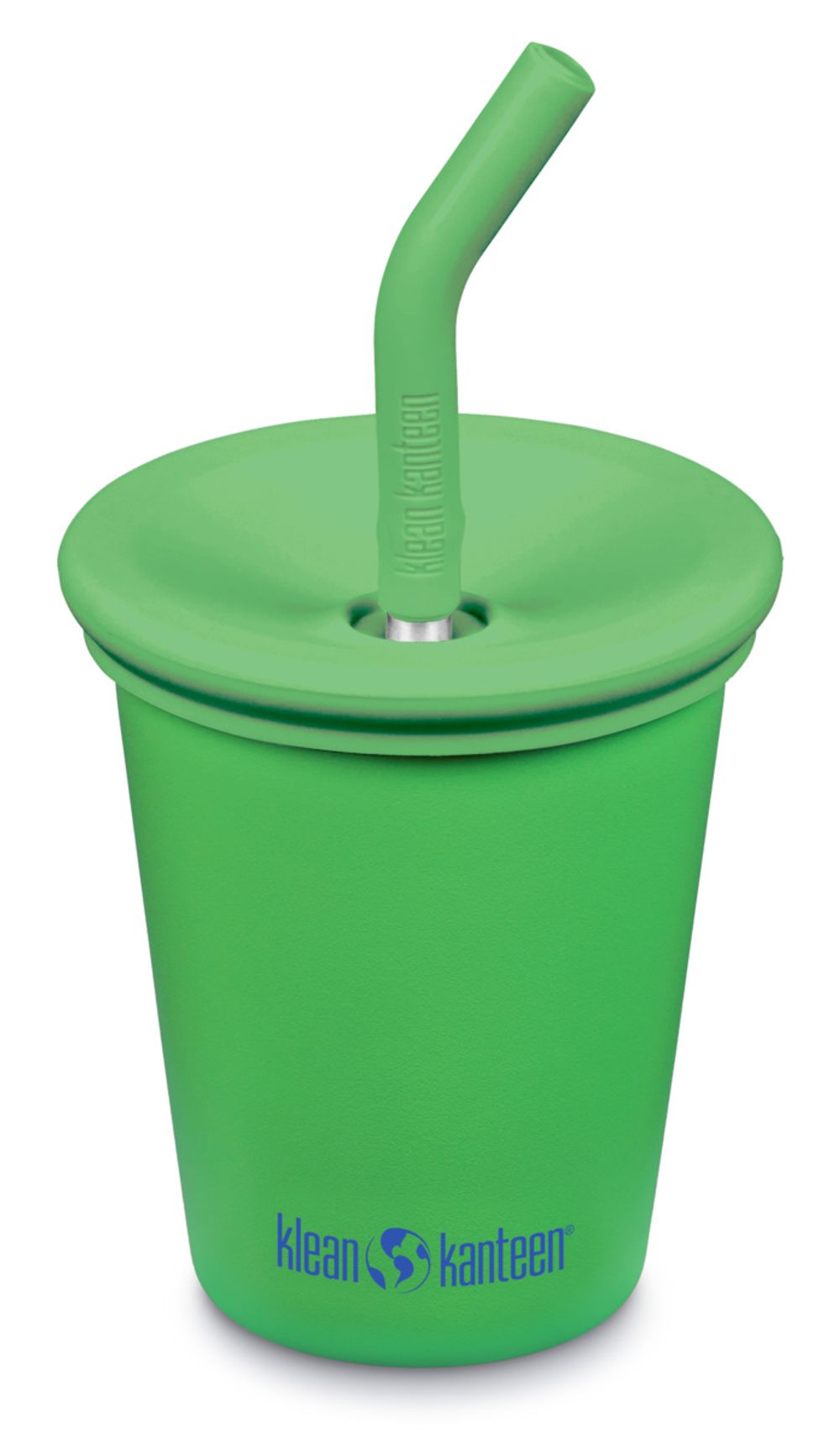 Детский стакан одностенный Klean Kanteen Kid Cup Straw Lid 10oz (296 мл) Vibrant Green с трубочкой