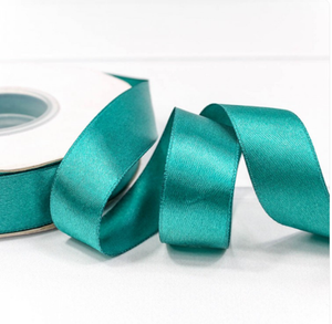 Лента атласная 2 см Тёмно-бирюзовая