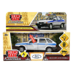 Модель ин. мет. "Ваз-2109 Спутник. Милиция" 12см, свет-звук,дв, баг, сереб, коробка 2109-12SLPOL-GY (Те