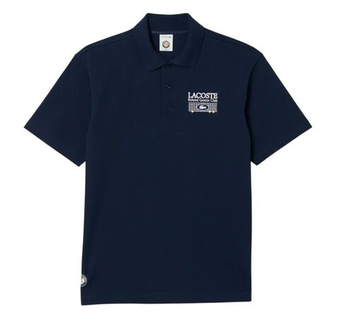 Мужское теннисное поло Lacoste Roland-Garros Edition Petit Pique - navy blue