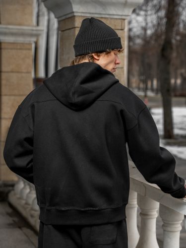 Черная худи на молнии Laine