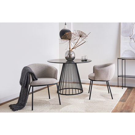 Стул Bergenson Bjorn Paal, букле, серый