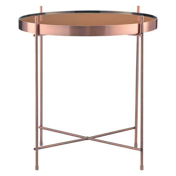 Журнальный столик Josen, Ø43 см, медный