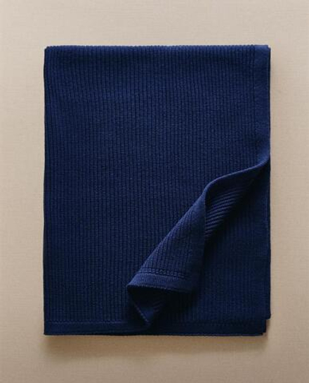 ZARA HOME ДЕТСКИЙ ОДНОТОННЫЙ ПЛЕД, СИНИЙ