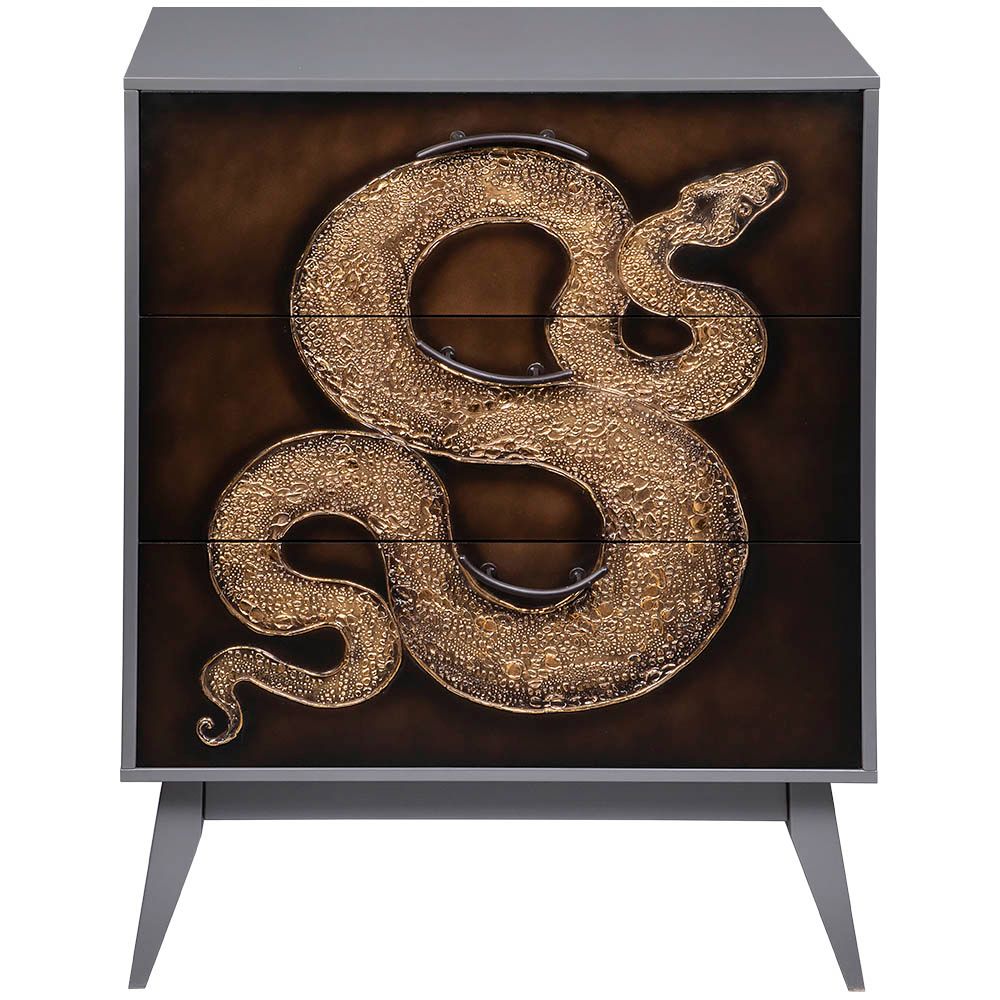 Комод Серпентис с 3 ящиками Грей