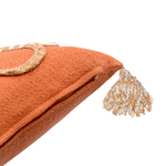 Подушка декоративная терракотового цвета с аппликацией geometry из коллекции ethnic, 30х45 см