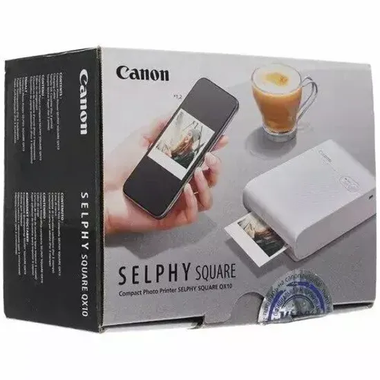 Принтер сублимационный Canon Selphy SQUARE QX10, цветн, меньше A6, белый