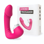 Розовый вибромассажёр с клиторальной стимуляцией (Цвет: розовый)