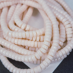 Бусины шайбы, рондель, розовый, лэмпворк, стекло, р-р 6мм, цена за набор 10 шт