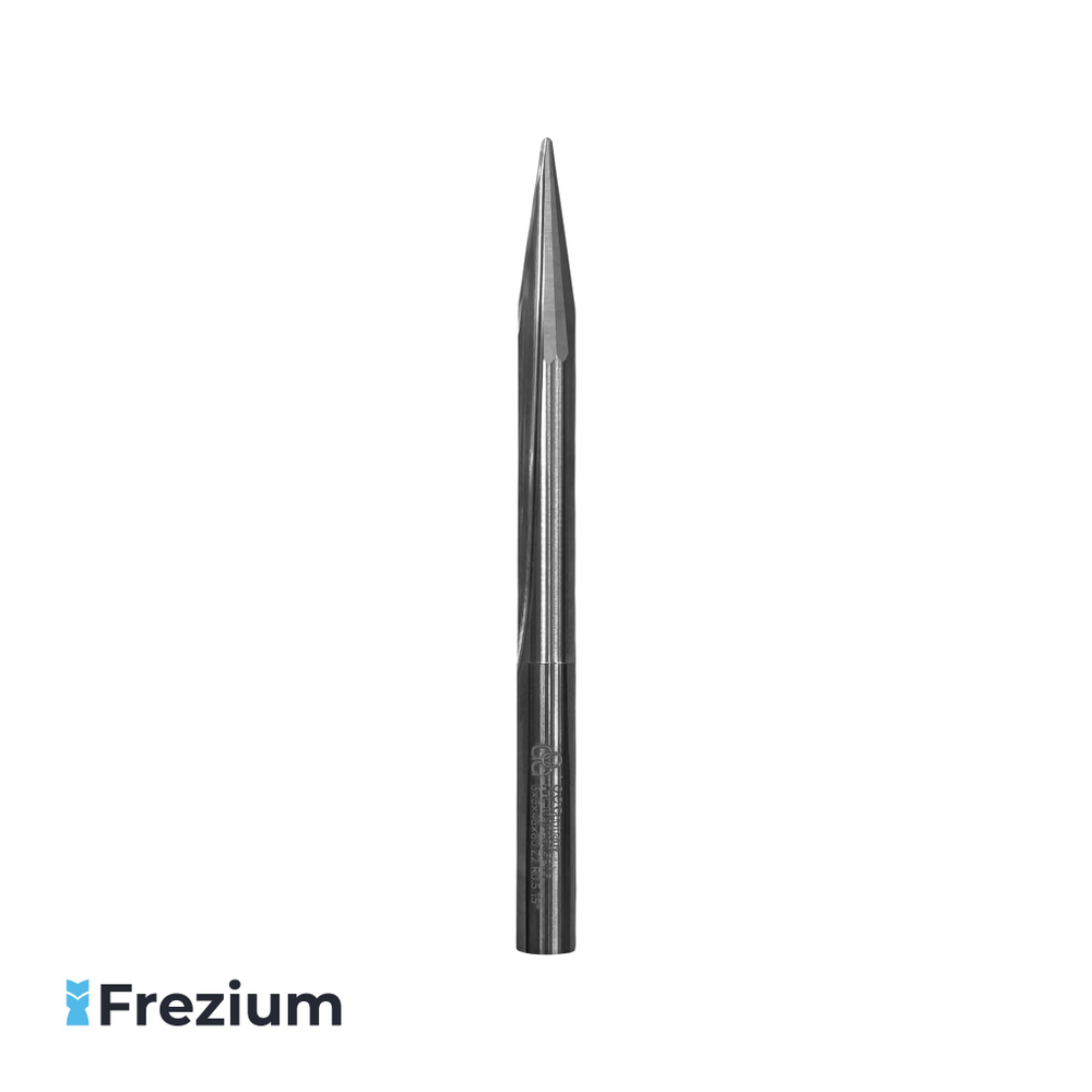 Коническая сферическая фреза твердосплавная для 3D-обработки "O.G.Germany" (6x6x48x80 Z2 R0.5 15 градусов; 10324805R05)