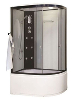 Душевая кабина Niagara Ultra NG-1910-01L (120х80х220) высокий поддон(48см),черный,стекло тонированное,4 места
