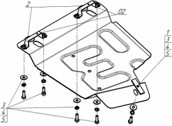 Защита стальная разд. коробки для Suzuki Jimny Motodor.72405