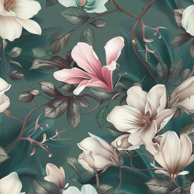 Нежные лилии на изумрудном фоне