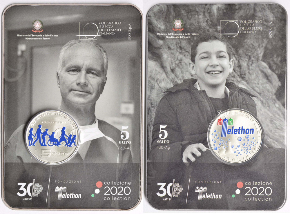 ИТАЛИЯ, 2020, 5 ЕВРО [СЕРЕБРО]