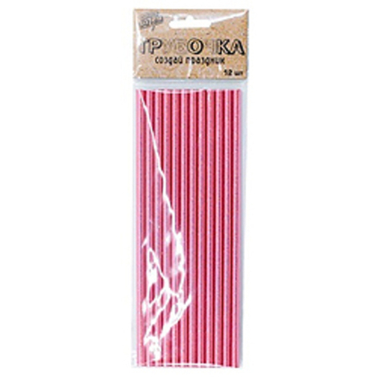 Трубочка-д-кокт-гологр-розовая-12шт
