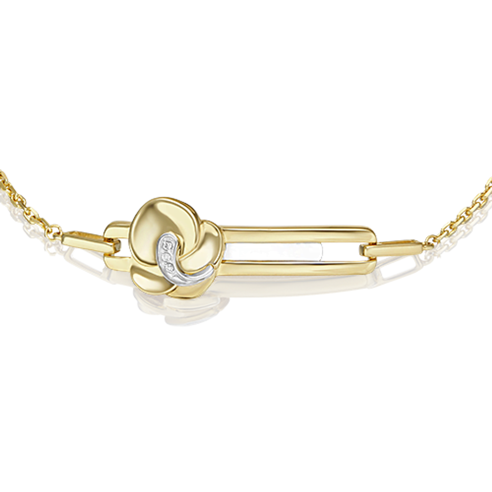 Браслет из лимонного золота c бриллиантами Артикул: 05-0740-00-101-1121