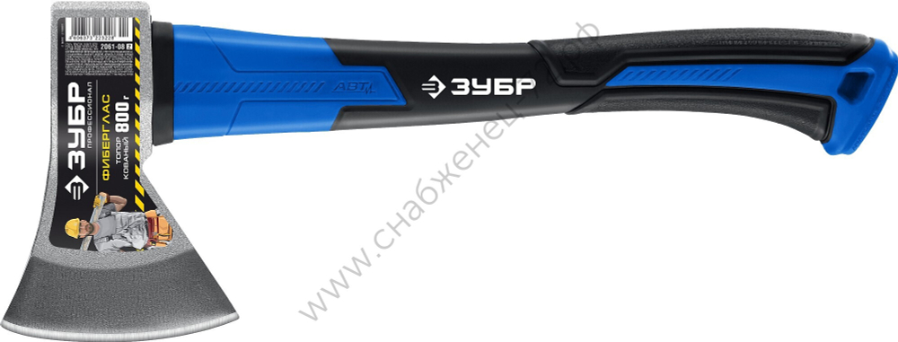ЗУБР Фибергласс, 800/980 г, 380мм, Кованый топор (2061-08)