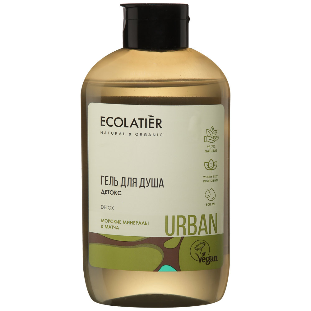 Ecolatier Urban Гель для душа Детокс Морские минералы и матча 600 мл (71678)