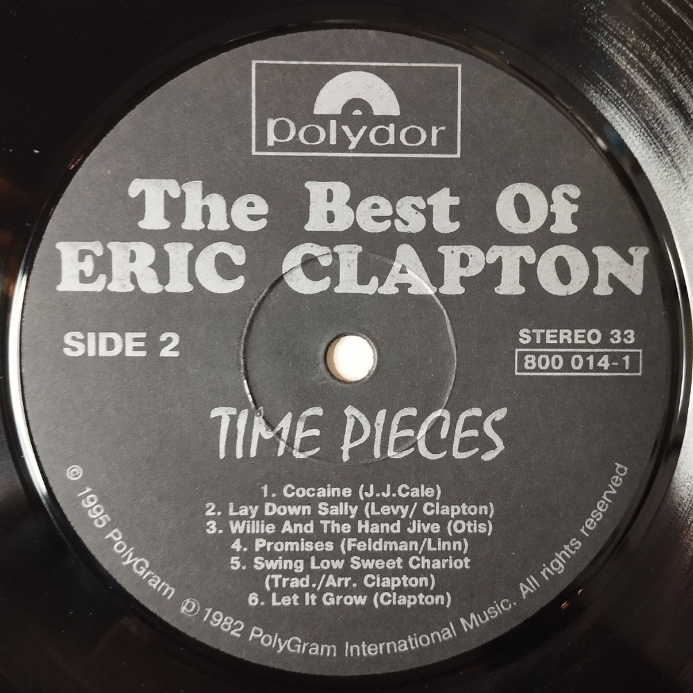 Винтажная виниловая пластинка LP Time Pieces The Best Of Eric Clapton (Россия 1995)