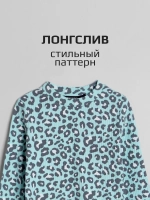 Лонгслив базовый для девочки с принтом