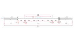 Гриф 20 кг CU max450 (хром)