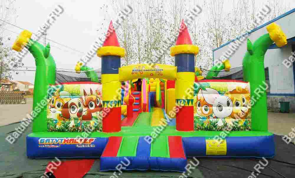 Коммерческий надувной батут "Радужный город 2" 10*6*3 м