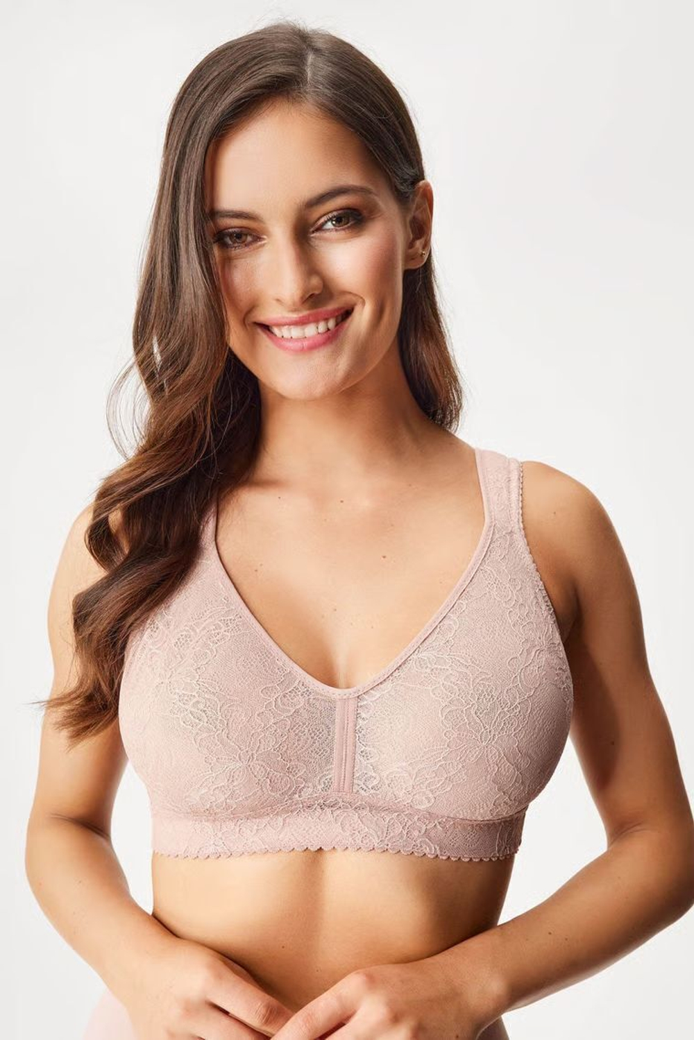 Бюстгальтер без каркасов Elegant (Размер: 85G) (Цвет: черный с бежевым)