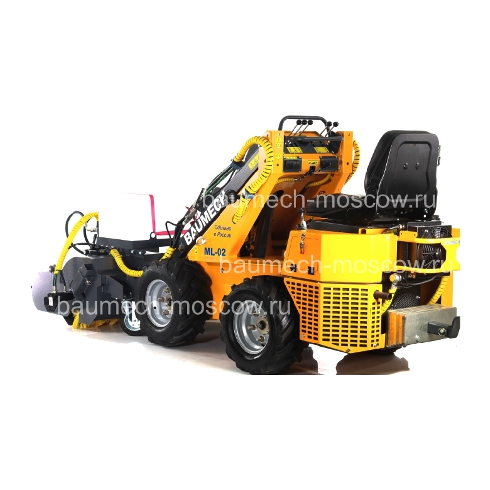 ML-02 Pro Щетка бункерная с системой орошения ширина 110см, объём 100л, выгрузка гидравлическая, диаметр 400мм