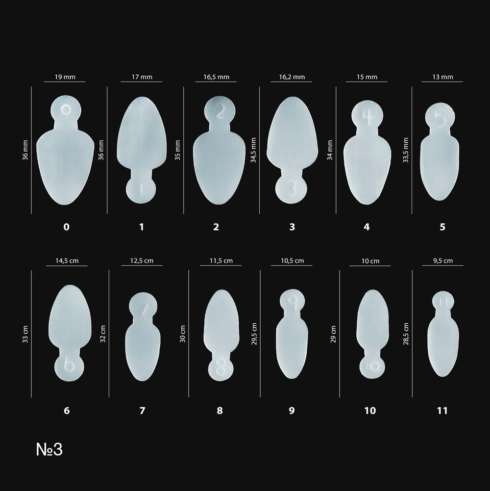 Irisk Силиконовые вкладыши для верхних форм Глубокие миндалевидные