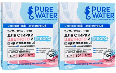 Набор "2 стиральных порошка" Pure Water (2 шт. по 1 кг)