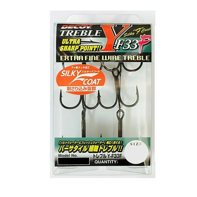 Крючок Decoy тройной Y-F33F #4 (в упаковке 6 штук)