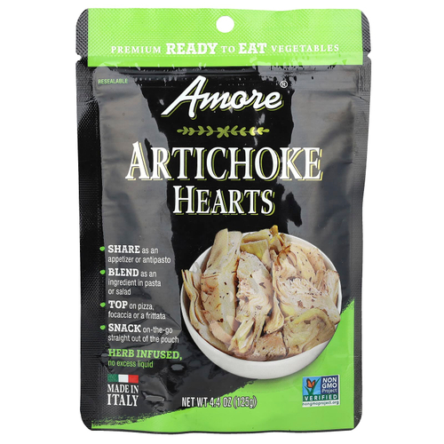 Amore, Сердечки артишока, со вкусом трав, 125 г (4,4 унции)